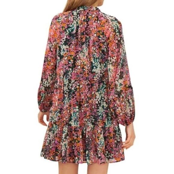 Vince Camuto Black Pink Floral Dress - Picture 3 of 6